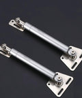 Heavy Duty Drop Leaf Support Hardware For Kitchen Cabinets Soft Close Flap Stay Damper Gas Springs Slow Motion Cabinet Door Hinge, two silver gas springs with brackets.
