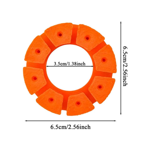 Slick Multi Layer Cable Management Box Keeps Your Entire Workspace And Kitchen Counter Totally Tangle Free Durable Wire Cover With Flexible Guide Channel For A Clean And Dope Power Strip Setup Today, orange circular design, 6.5cm.