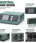 Top Shelf Portable Lithium Battery Equalizer 1.5 To 4.5V Touchscreen Cell Balancer with HD display and metal housing.