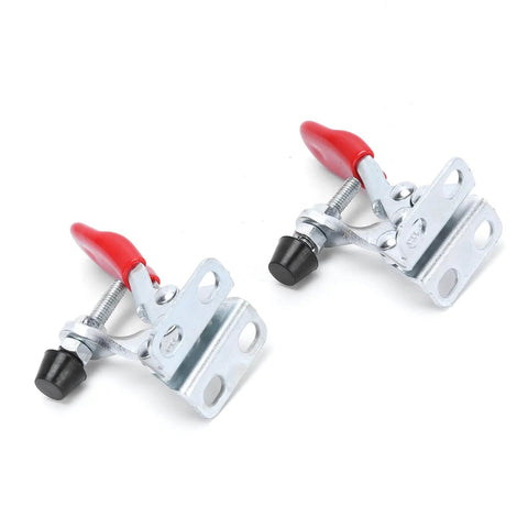 2 Pack Toggle Clamp Fixture Set With Quick Release Hold Down Clamps GH201A Nonslip Red Horizontal Mount 30kg Holding Capacity