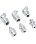 Assorted zinc fittings from 130 Piece SAE Zerk Grease Fittings Kit With 12 Types Brass And Zinc Nipples For Equipment Maintenance