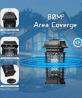 Electric Bug Zapper With Blue Violet Light For Indoor Outdoor Mosquito Control All Weather IPX4 Waterproof Durable ABS Shell Ideal For Home Kitchen Patio And Backyard