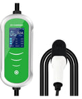 Portable Type 2 Ev Charger With Wifi App Control Blazing Fast 22 Kilowatt 32 Amp Three Phase Electric Vehicle Wallbox Station showing display and charging cable.