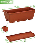 Kick It Up A Notch On Your Deck With These Sturdy Railing Planter Boxes 16.9in Red PP Resin Planter with Catch Tray.