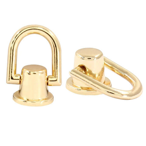 Gold D Ring Stud Screws Set Of 6 Ball Head Buttons For Leather Craft DIYers And Sewing Enthusiasts Everywhere Perfect For DIY Projects And Crafting Hardware, gold zinc alloy
