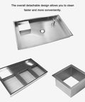 Dang Solid Stainless Steel Bar Glass Rinser With Integrated Drain Tray For Quick Cup Washing In Home Kitchens And Local Pubs Slick Design And Zero Hassle Setup, showing detachable design components.