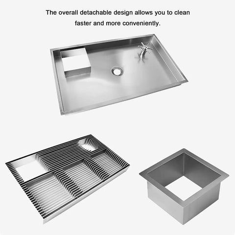 Dang Solid Stainless Steel Bar Glass Rinser With Integrated Drain Tray For Quick Cup Washing In Home Kitchens And Local Pubs Slick Design And Zero Hassle Setup, showing detachable design components.