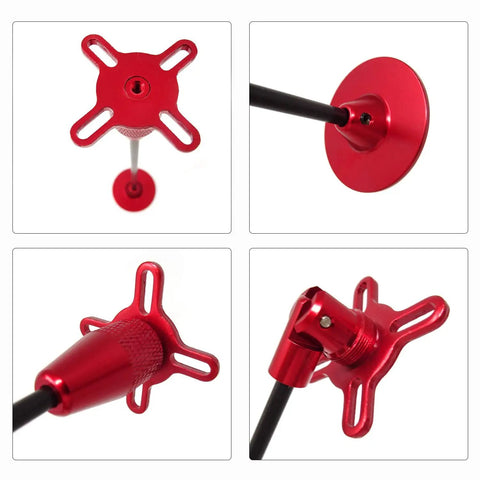 CNC Aluminum GPS Folding Antenna Base Mount Bracket For DJI Quadcopter Multicopter Red, durable aluminum accessory.