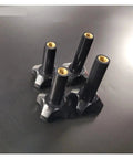 Four Pack M8 Clamping Nuts Screw Replacement Kit Rock Solid Fittings For Soft Serve Ice Cream Machines Black steel knobs.