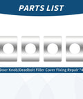 4 Piece Stainless Steel Door Reinforcement Plates Set For Covering Damaged Holes And Fixing Loose Locks Backplate Repair