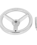 18mm Bore Lathe Hand Wheel With Chrome Finish, Cast Iron Round Handwheel for Milling, showing wheel and handle