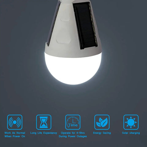 4 Pack Rechargeable Battery Backup LED Light Bulbs For E26 And E27 Bases Emergency Home Power Outage Lighting White Daylight 6000K