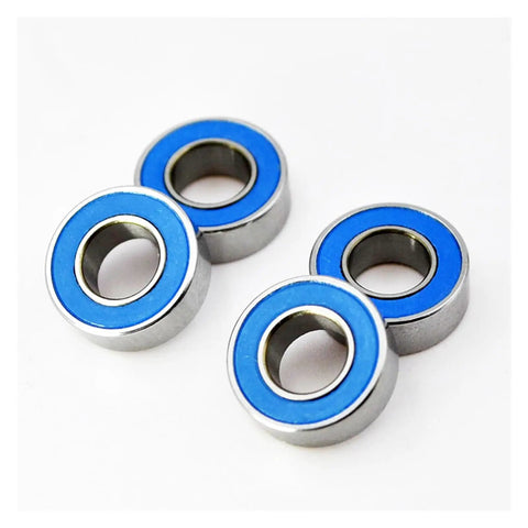 Rubber Sealed Miniature Ball Bearings Kit For RC Cars With Dope Range Of Sizes 2x6x3 5x10x4 5x8x2.5 4x10x4 5x11x4 6x12x4 12x18x4mm High Precision ABEC Bearings For Smooth Quiet Spins, blue rubber-sealed ball bearings