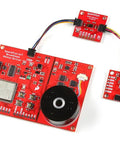 IoT Brushless Motor Driver with ESP32 and TMC6300, TMAG5273 hall sensor, red circuit boards, top view