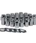 Mag Lug Nut Set 12mmx1.5 With Center Washer Chrome Finish 20 Pcs Fits Cragar SS Wheels And Standard Mag Seating Thirteen Sixteenths Inch Hex Durable Wheel Hardware For Toyota Mitsubishi Mazda And More