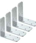 Heavy Duty L Brackets For Wood Framing Rugged Galvanized Cold Rolled Steel Angle Corner Braces Pro Grade Diy Shelf Support Hardware Kit 4 Pack assembly set