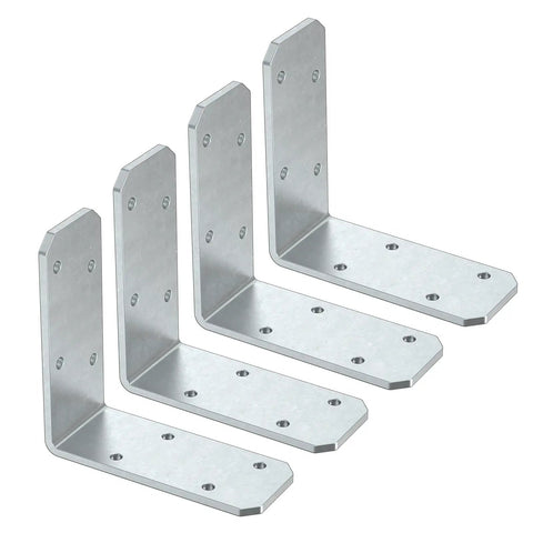 Heavy Duty L Brackets For Wood Framing Rugged Galvanized Cold Rolled Steel Angle Corner Braces Pro Grade Diy Shelf Support Hardware Kit 4 Pack assembly set