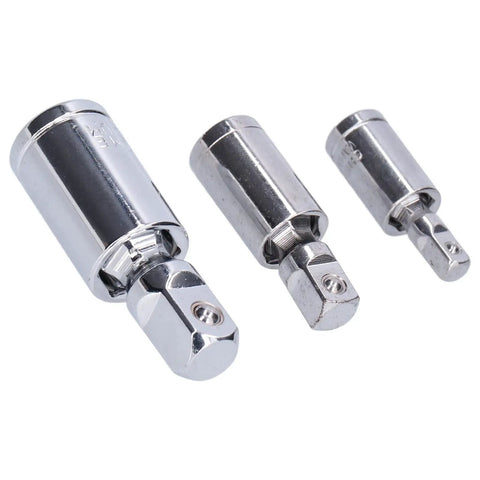 Dang Solid 3 Pc Universal Joint Socket Adapter Set With Chrome Vanadium Steel For 1 4 3 8 And 1 2 Inch Ratchets Built Tough For Impact Driver Repair And Heavy Duty Mechanics Jobs That Need Swivel Extension Precision, chrome universal joints