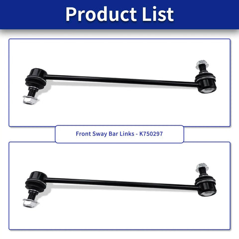 Front Sway Bar Links For 2007-2016 Honda CR-V And 2007-2012 Acura RDX, OE Replacement, K750297, 51320STKA01, 51320T0AA01, Durable Stabilizer Links, Bolt-On Upgrade To Tighten Handling, Improve Ride Comfort And Reduce Body Roll, black steel pair