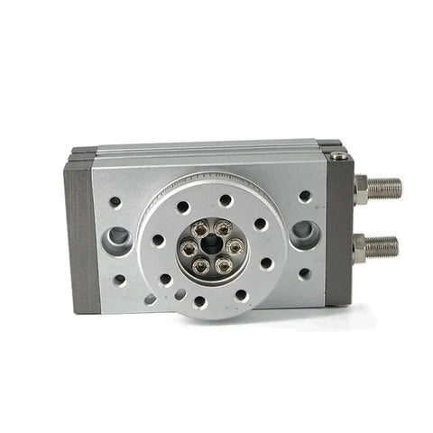 Rotating Pendulum Cylinder Air Swing Buffer For Industrial Manipulator MSQB Series, aluminum construction, close-up view of the rotary damper.