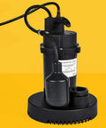 Heavy Duty Submersible Sump Pump 0.33 HP with split capacitor motor, thermoplastic body, tethered float switch, top suction debris strainer