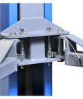 Close-up of Two Post Hydraulic Car Lift With Clear Floor For Home Garage 4000Kg Vehicle Hoist Budget Friendly Auto Lift Built Beefy With Overload Protection And Heavy Duty Steel Construction showing the heavy duty steel arm