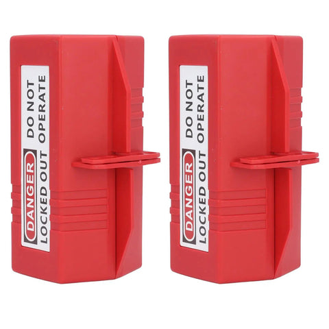 No Nonsense Heavy Duty Power Plug Lockout Devices 2 Pack For Industrial Electrical Projects Rock Solid Plastic Design Stops Unauthorized Equipment Access Dead Straightforward Job Site Safety