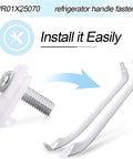 Door Handle Mounting Stud Kit For Refrigerator Replacement, Easy Install, 2 Pack, with WR01X25070 stud kit and handles