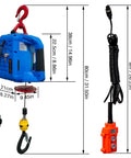 Dremvoist 3 In 1 Electric Hoist Winch 1100 Lbs pulling power with wireless remote and 26 ft lifting height image