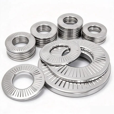 304 Stainless Steel Serrated Conical Disc Spring Washers For Rock Solid Bolt Anti Loosening Heavy Duty M3 M4 M5 M6 M8 M10 M12 M16