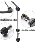 Bike Quick Release Skewer Set 1 Pair Front 120mm MTB Road Wheel Axle Aluminum Alloy Hollow Shaft With Springs End Caps