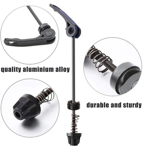 Bike Quick Release Skewer Set 1 Pair Front 120mm MTB Road Wheel Axle Aluminum Alloy Hollow Shaft With Springs End Caps