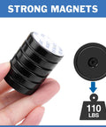 Heavy Duty Rare Earth Neodymium Cup Magnets With Adhesive Backing And Holes For Screws Wall Mount Magnetic Hold Up To 110 Lbs Plus
