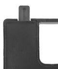 Close-up of the Hands-Free Electric Wire Welding Fixture With Adjustable Clamps, compact black design for soldering.