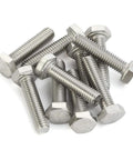 304 stainless steel hex bolts in a pack of 25 for industrial use