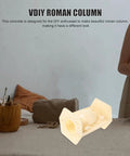 Roman Column Balustrade Concrete Mold For Easy DIY Baluster Casting displayed on table next to crafting tools, beginner-friendly.