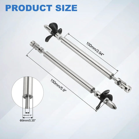 Beefy Drive Shaft With Propeller Universal Joint For RC Boats, Stainless Steel 150mm Shaft, 100mm Sleeve, 36mm Diameter