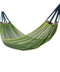 Breathable Mesh Camping Hammock With Ropes And Carry Bag For Outdoor Chill Super Comfy And Airy For All Day Relaxation Extra Large 260 By 130 Cm For Backyard Patio Beach Or Camp Army Green displayed on white background