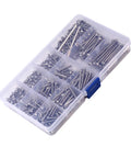 Solid 440 Piece Metric M3 Machine Screw Assortment Kit 304 Stainless With Hex Heads Two Hex Keys Ideal For Machinery Electronics Repair Needing Rust Proof Fasteners That Stay Secure Stop Loosening For Pros And DIYers Keep Gear Tight On Project, organizer case