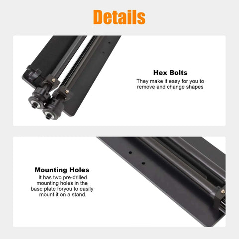 Detailed view of Pro Grade Sheet Metal Bead Roller showing hex bolts and mounting holes, ideal for fabrication and auto restoration