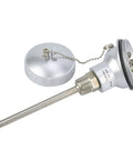 Beefed-Up PT100 Temperature Sensor Probe With Half Inch NPT Thread Head Stainless Steel Industrial Grade Range -200 to 420 Degrees