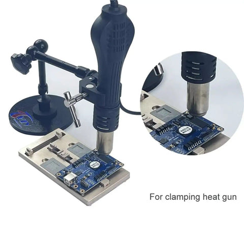 Magnetic Soldering Clamp With 5.5CM Jaw Opening And 360 Degree Rotation Frame holding PCB for heat gun repairing and welding