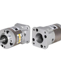 Two views of 50 To 1 Planetary Gearbox For Nema 17 Stepper Motor Boosts Torque Fits 42 To 66 Mm Body Input Shaft 5 Mm Output Shaft 8 Mm