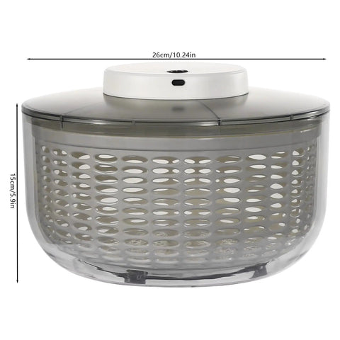 Game Changing Hella Big Electric Salad Spinner For Quick Lettuce Washing Knockout Battery Powered Produce Dryer, 26cm size view.