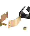 Heavy Duty Rubber Cushion Strut Clamp With Yellow Zinc Finish Three Quarter Inch CTS Ten Pack USA Made components shown disassembled