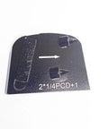 Trapezoidal Diamond Disc For Concrete Mastics Glue And Paint Removal On Lavina Onfloor And EDCO Magnatrap Grinding Machines 3-Piece Set Built Tough For Fast Smooth Grinding, close-up view showing disc details.