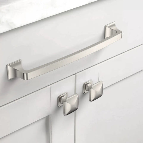 Ten Pack 7 Inch Brushed Satin Nickel Cabinet Pulls For Cabinets And Drawers With 177mm Hole Centers Kitchen Hardware