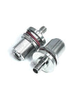 2 Pack SMA Female To N Female Bulkhead RF Coaxial Adapters Nickel Plated 50 Ohm Rugged Connectors for RF Testing Projects