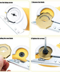 Step-by-step guide to replace Heavy Duty Replacement Blades For Worx ZipSnip Electric Scissors. 1. Remove screw, 2. Replace blade.
