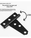 Two Pack Heavy Duty Shed Door Hinges Gate Strap T Hinge Wrought Iron Hardware For Wooden Fences Yard Rustproof 270 Degree Swing